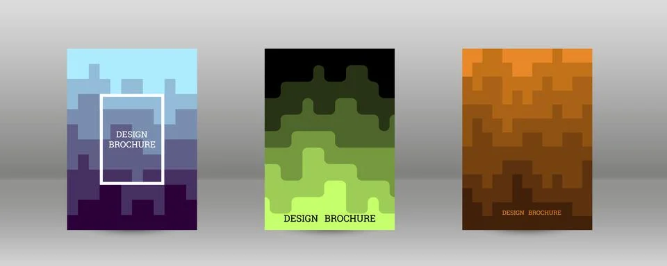 Geometric background with rectangles. Smooth color change, gradient. Set of.. イラスト素材