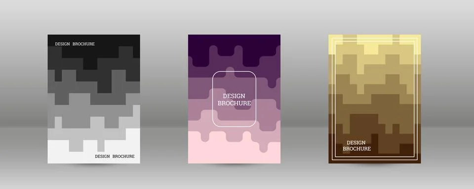 Geometric background with rectangles. Smooth color change, gradient. Set of.. Stock Illustration