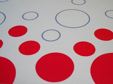 Geometric background with red circles. Stock Photos
