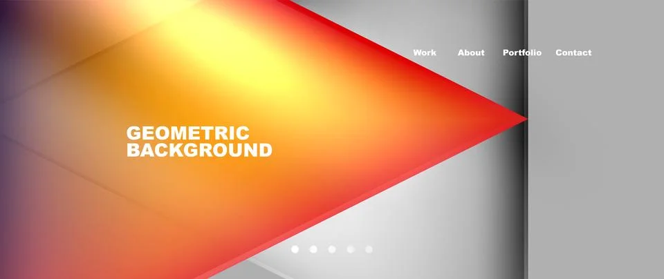 Geometric background with a red triangle in the center Stock Illustration