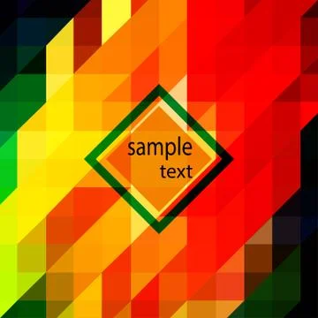 Geometric background of red, yellow Stock Illustration