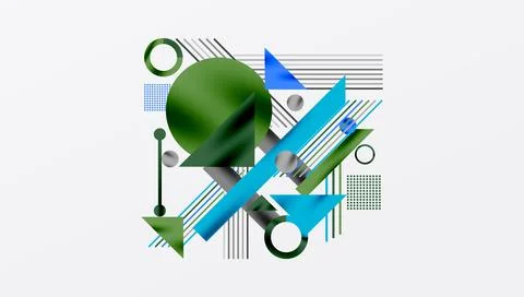 Geometric background showcasing sharp lines, contrasting colors, and minima.. 스톡 일러스트