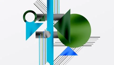 Geometric background showcasing sharp lines, contrasting colors, and Stock Illustration