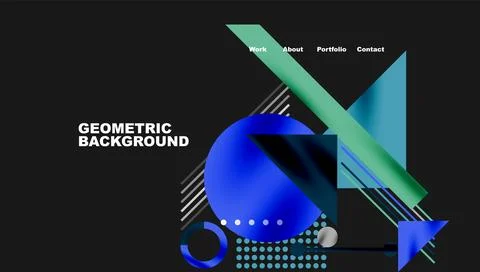 Geometric background showcasing sharp lines, contrasting colors, and Stock Illustration