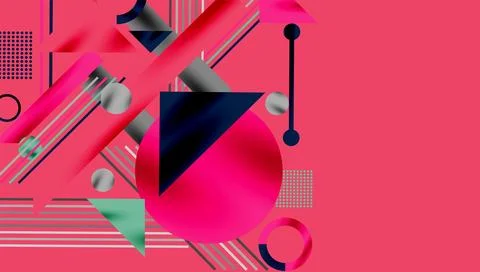 Geometric background showcasing sharp lines, contrasting colors, and Stockillustratie