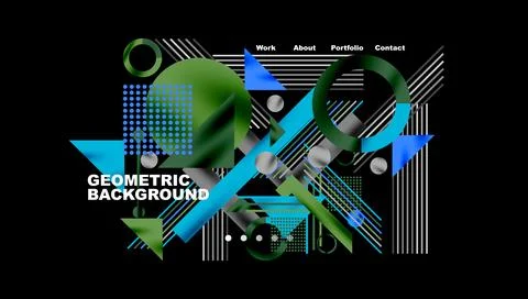 Geometric background showcasing sharp lines, contrasting colors, and Stockillustratie