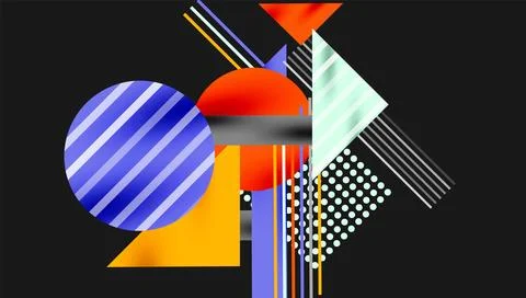 Geometric background showcasing sharp lines, contrasting colors, and Stockillustratie