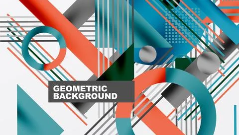 Geometric background showcasing sharp lines, contrasting colors, and Stock Illustration