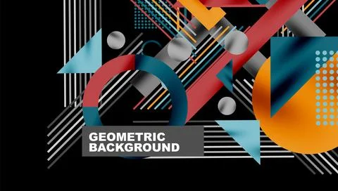 Geometric background showcasing sharp lines, contrasting colors, and minima.. Stock Illustration