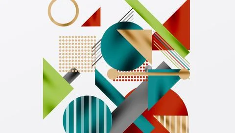 Geometric background showcasing sharp lines, contrasting colors, and Stockillustratie