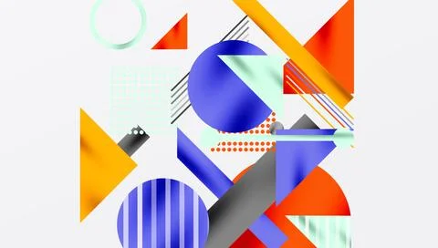 Geometric background showcasing sharp lines, contrasting colors, and Stock Illustration