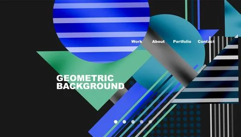 Geometric background showcasing sharp lines, contrasting colors, and Stock Illustration