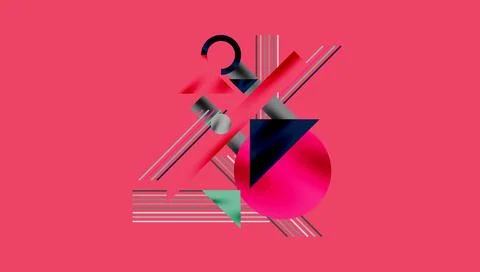 Geometric background showcasing sharp lines, contrasting colors, and Illustrazione stock