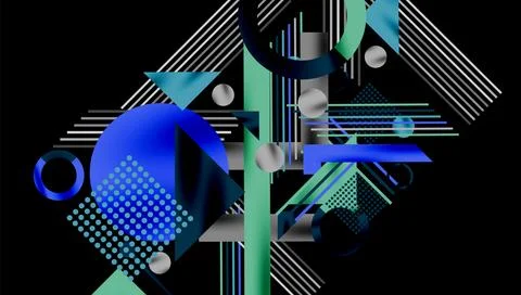 Geometric background showcasing sharp lines, contrasting colors, and イラスト素材