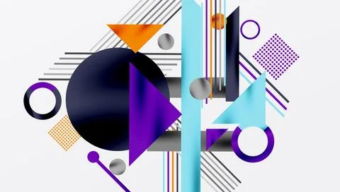 Geometric background showcasing sharp lines, contrasting colors, and Illustrazione stock