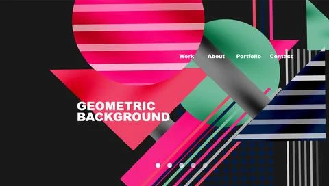 Geometric background showcasing sharp lines, contrasting colors, and Stock Illustration