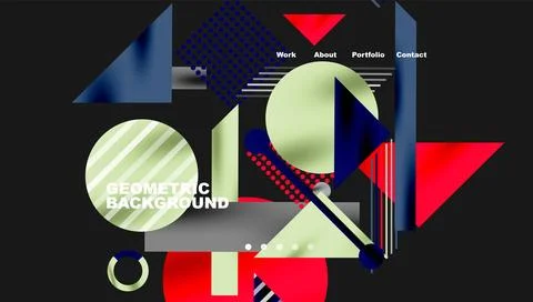 Geometric background showcasing sharp lines, contrasting colors, and Stock Illustration