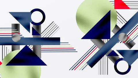 Geometric background showcasing sharp lines, contrasting colors, and Stock Illustration