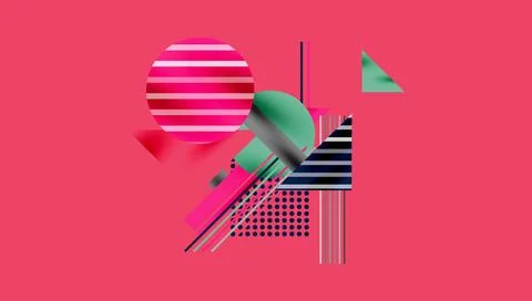 Geometric background showcasing sharp lines, contrasting colors, and Stock Illustration