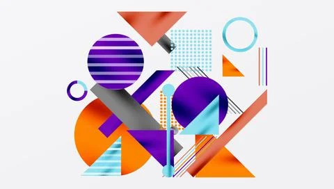 Geometric background showcasing sharp lines, contrasting colors, and Illustrazione stock