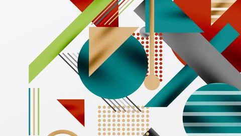 Geometric background showcasing sharp lines, contrasting colors, and Illustrazione stock