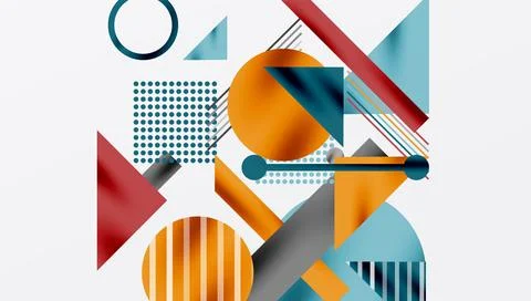 Geometric background showcasing sharp lines, contrasting colors, and Stock Illustration