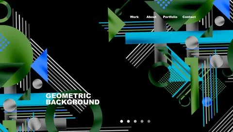 Geometric background showcasing sharp lines, contrasting colors, and Stock Illustration