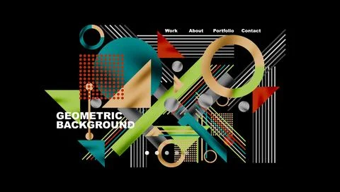 Geometric background showcasing sharp lines, contrasting colors, and イラスト素材