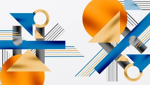 Geometric background showcasing sharp lines, contrasting colors, and 스톡 일러스트
