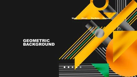 Geometric background showcasing sharp lines, contrasting colors, and Illustrazione stock