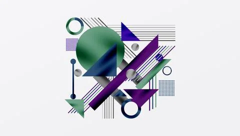 Geometric background showcasing sharp lines, contrasting colors, and Stock Illustration