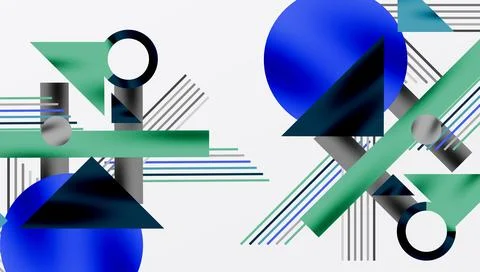 Geometric background showcasing sharp lines, contrasting colors, and 스톡 일러스트