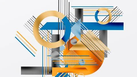 Geometric background showcasing sharp lines, contrasting colors, and Stock Illustration