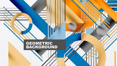 Geometric background showcasing sharp lines, contrasting colors, and Stock Illustration