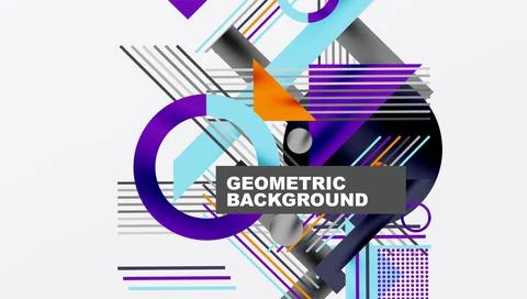 Geometric background showcasing sharp lines, contrasting colors, and Stockillustratie
