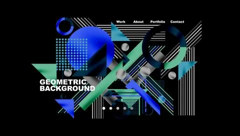 Geometric background showcasing sharp lines, contrasting colors, and Illustrazione stock