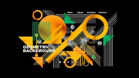 Geometric background showcasing sharp lines, contrasting colors, and イラスト素材