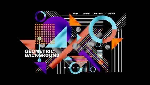 Geometric background showcasing sharp lines, contrasting colors, and 스톡 일러스트