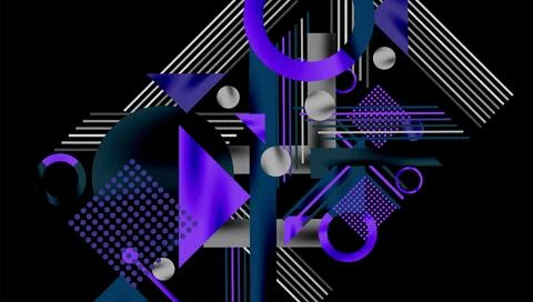 Geometric background showcasing sharp lines, contrasting colors, and Illustrazione stock