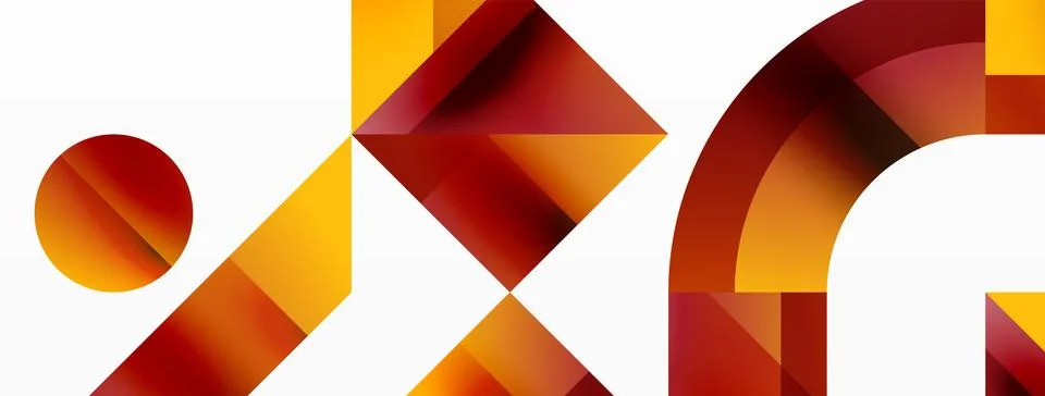 Geometric background with squares, triangles, circles. Shapes harmoniously 스톡 일러스트
