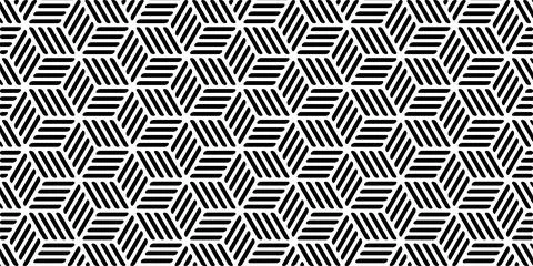  Geometric background with stripes seamless pattern hexagon shape Stock Illustration