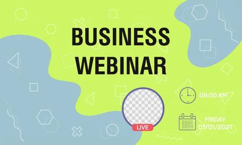 Geometric background. Suitable for web banner, business webinar, seminar Stock Illustration