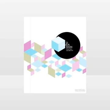 Geometric background template covers, flyers, banners, posters for presentations Stock Illustration
