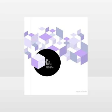Geometric background template covers, flyers, banners, posters for presentations Stock Illustration