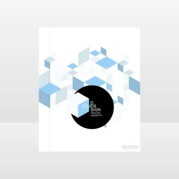 Geometric background template covers, flyers, banners, posters for presentations Stock Illustration