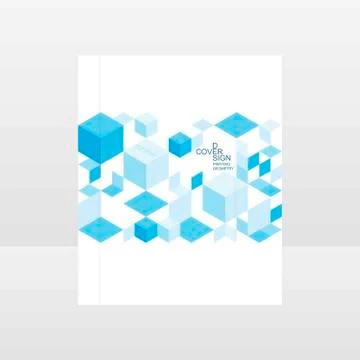 Geometric background template covers, flyers, banners, posters for presentations Stock Illustration