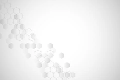Geometric background texture with molecular structures and chemical compounds Stock Illustration