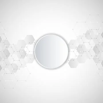 Geometric background texture with molecular structures and chemical compounds Stock Illustration