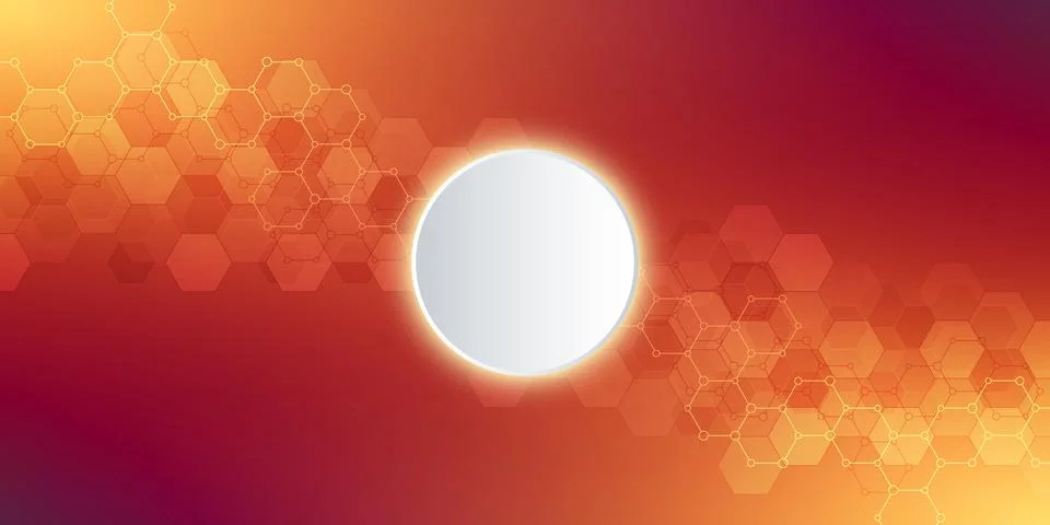 Geometric background texture with molecular structures and chemical engineering Stock Illustration