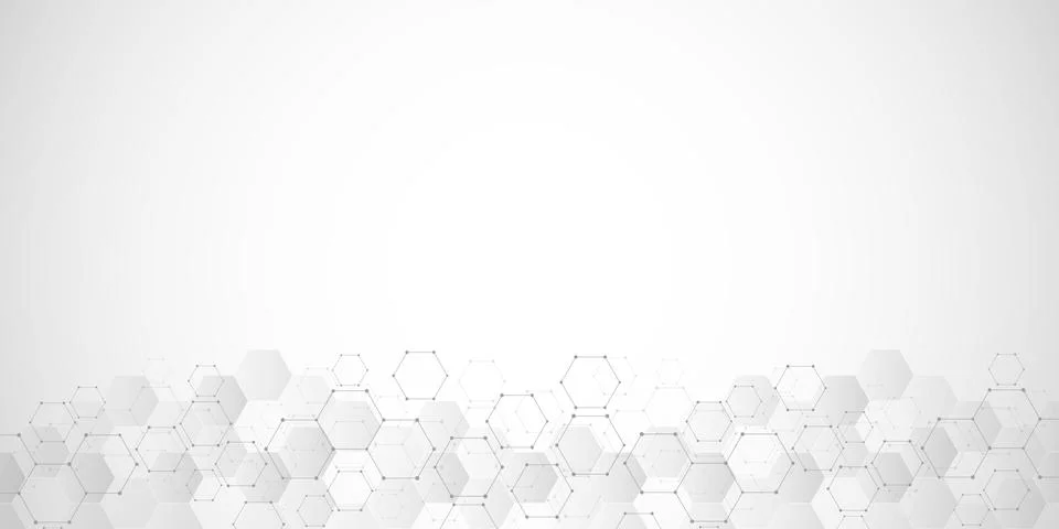 Geometric background texture with molecular structures and chemical engineering Stock Illustration